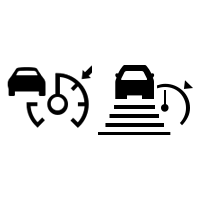 Opozorilne lučke prilagodljivega regulatorja hitrosti (odvisno od vozila)